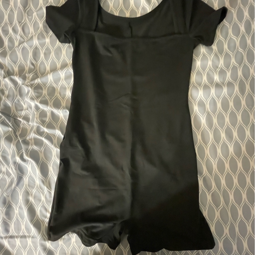 Black short sleeved romper